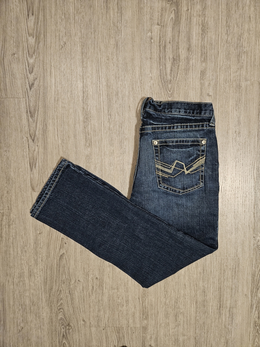 Ariat Men's M5 34/32 Indigo Straight Leg Jeans with Contrast Stitching